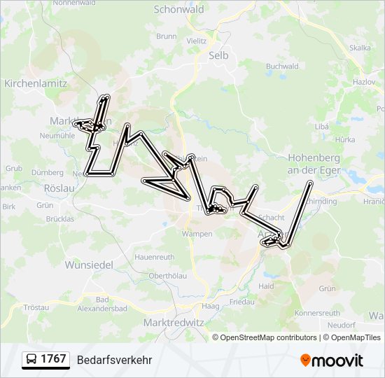 Автобус 1767: карта маршрута