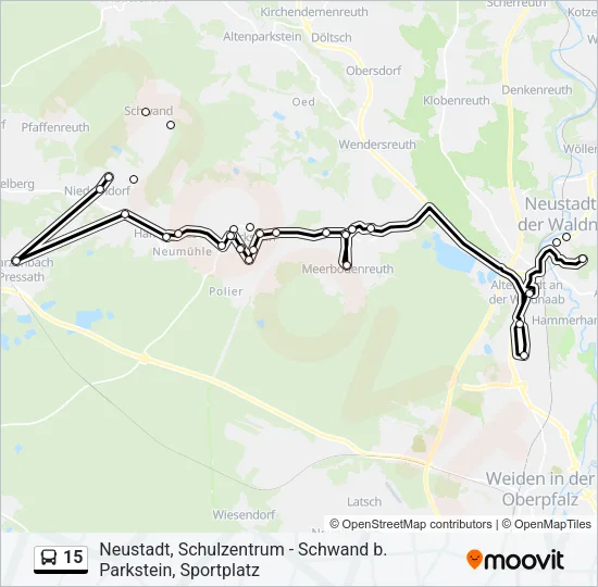 15 Bus Line Map