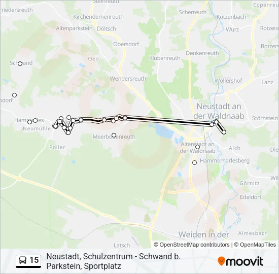 15 Bus Line Map