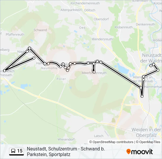 15 Bus Line Map