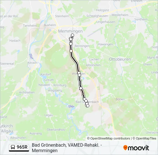 965R Bus Line Map