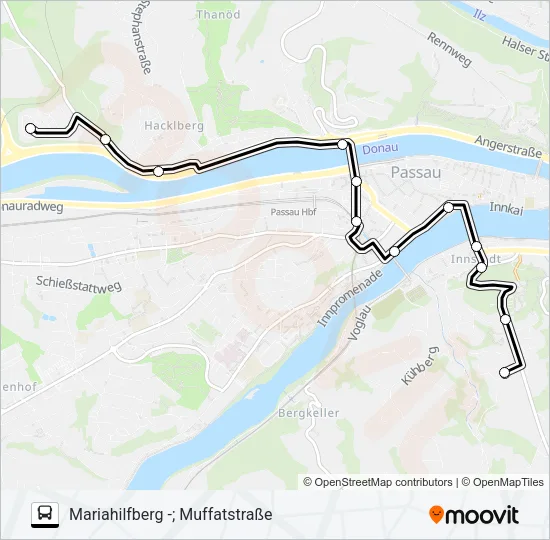 Автобус LINIE K1: карта маршрута