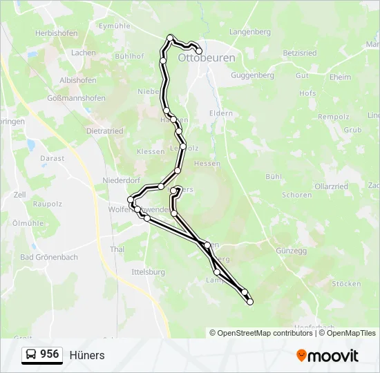 956 Bus Line Map