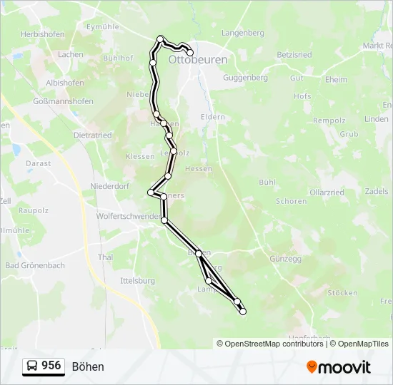 956 Bus Line Map