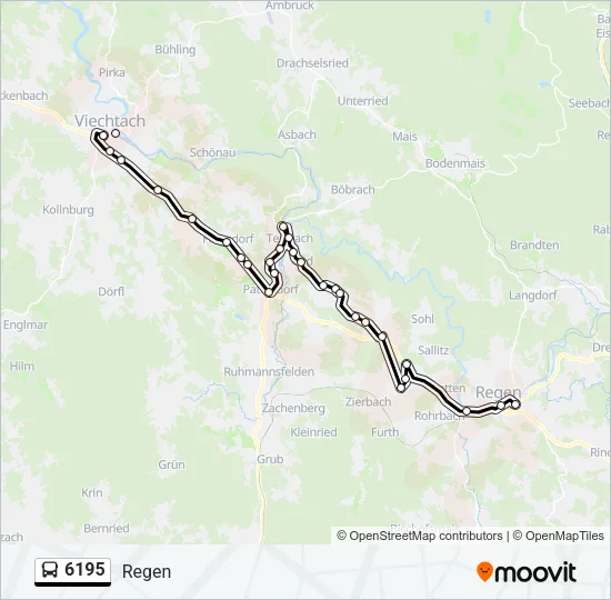 Автобус 6195: карта маршрута