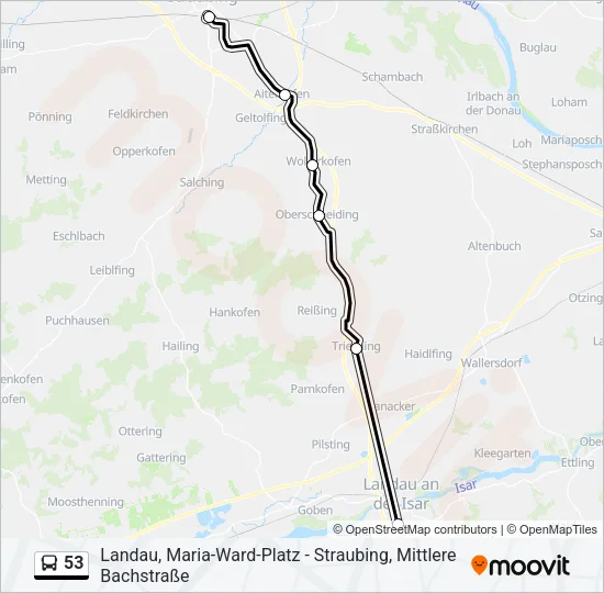 53 Bus Line Map