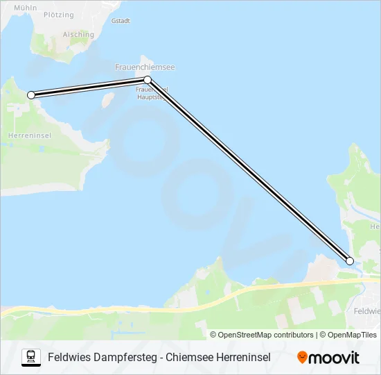 Поезд CHIEMSEE-SCHIFFFAHRT: карта маршрута