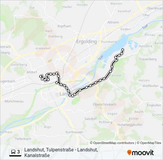 3 Bus Line Map