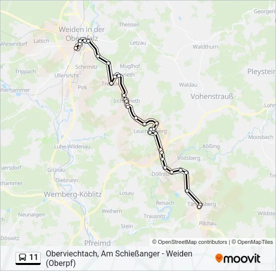 11 Bus Line Map