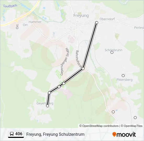 406 Bus Line Map