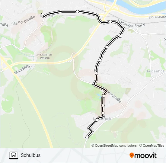 Автобус ZUSATZBUS L5: карта маршрута