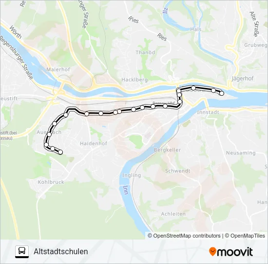 Автобус ZUSATZBUS L5: карта маршрута