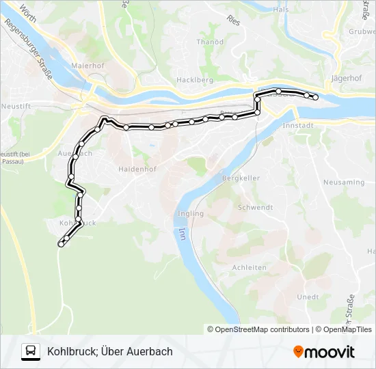 Автобус ZUSATZBUS L5: карта маршрута