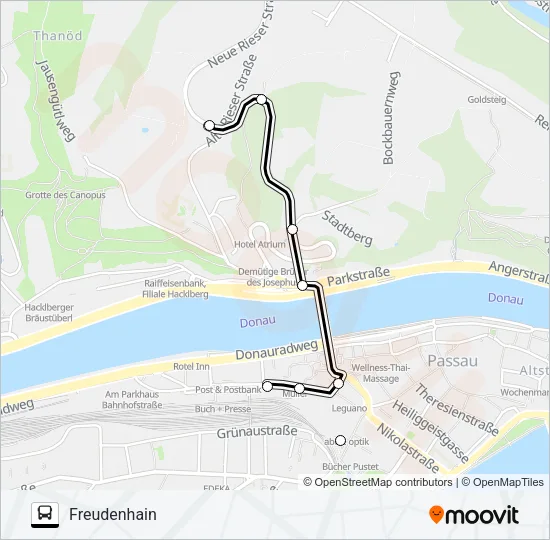 Автобус ZUSATZBUS L5: карта маршрута