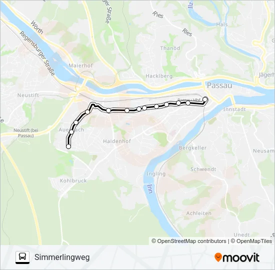 Автобус ZUSATZBUS L5: карта маршрута