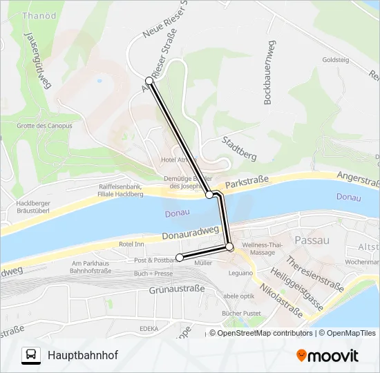 Автобус ZUSATZBUS L5: карта маршрута