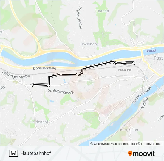 Автобус ZUSATZBUS L5: карта маршрута