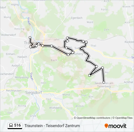 516 Bus Line Map
