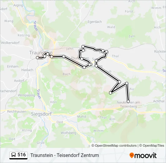 516 Bus Line Map