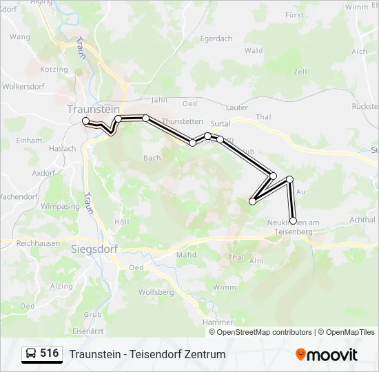 516 Bus Line Map