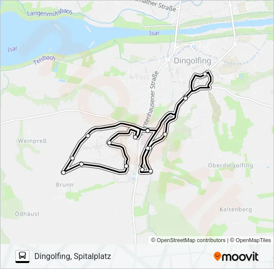 ORANGER DINGO Bus Line Map