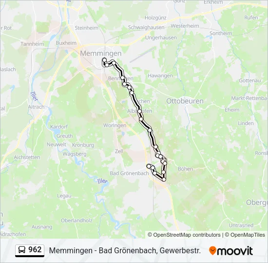 962 Bus Line Map