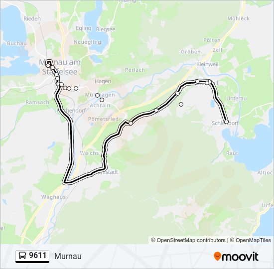 9611 Route: Schedules, Stops & Maps - Murnau (Updated)