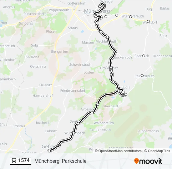 1574 Bus Line Map