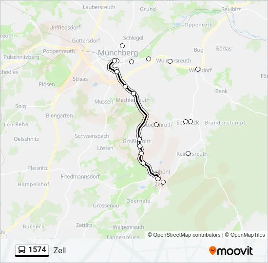 1574 Bus Line Map