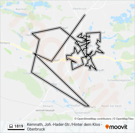 1819 Bus Line Map