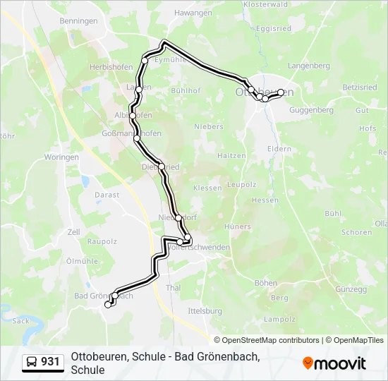 931 Bus Line Map