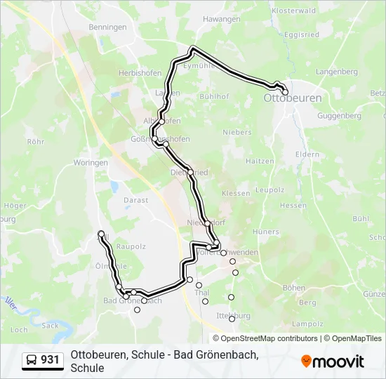 931 Bus Line Map