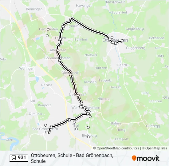 931 Bus Line Map
