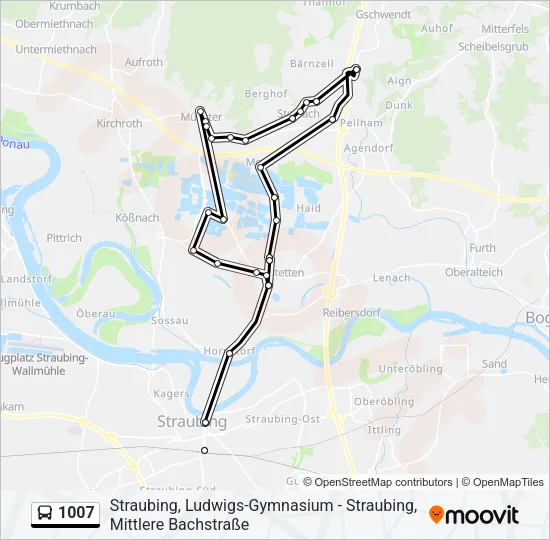 1007 Bus Line Map