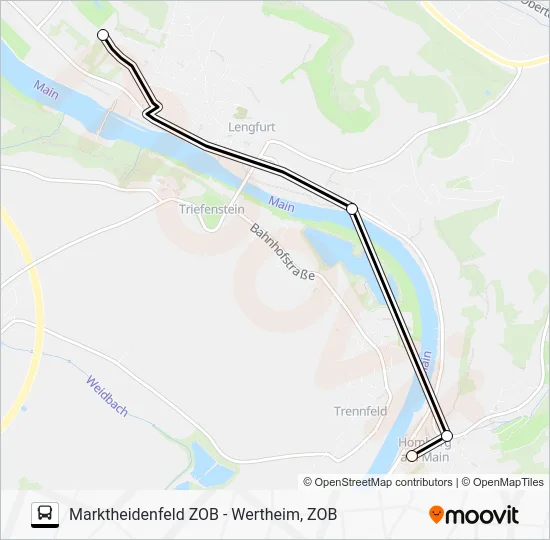 Автобус 986 / 632: карта маршрута