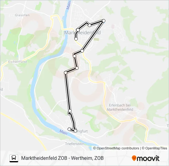 Автобус 986 / 632: карта маршрута