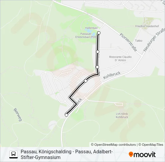 Автобус ZUSATZBUS L8: карта маршрута
