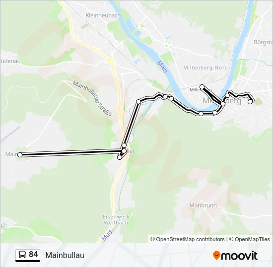 84 Bus Line Map