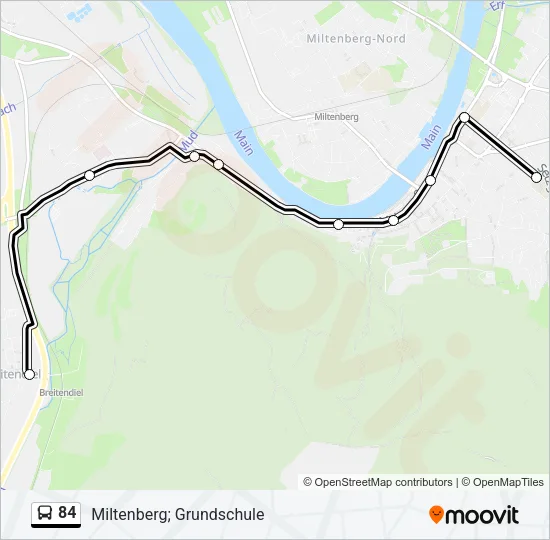 84 Bus Line Map