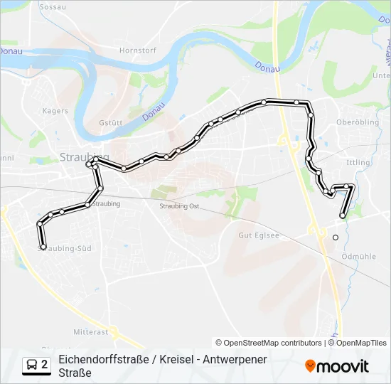 2 Bus Line Map