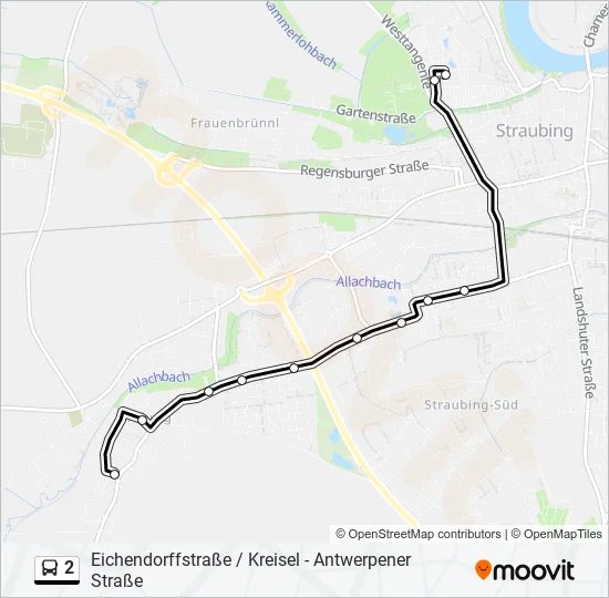 2 Bus Line Map