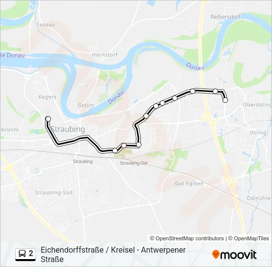 2 Bus Line Map