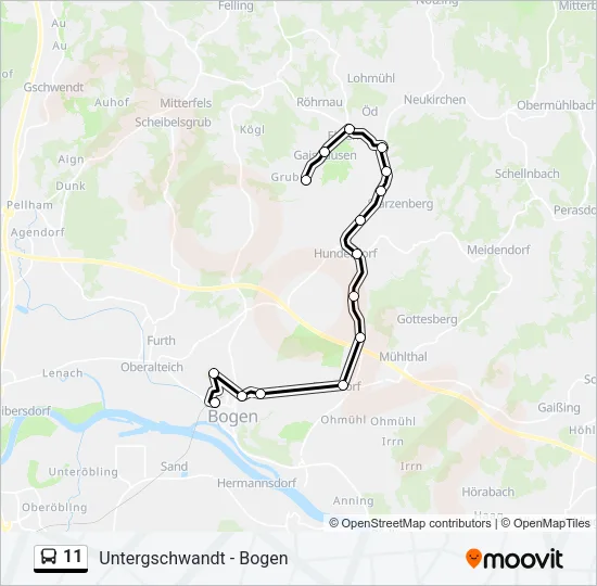 11 Bus Line Map