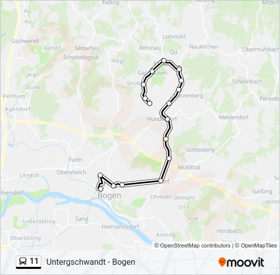 11 Bus Line Map