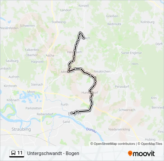 11 Bus Line Map