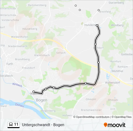 11 Bus Line Map