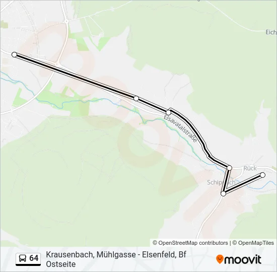 Автобус 64: карта маршрута