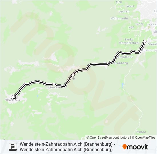S-Bahn WENDELSTEINBAHN: карта маршрута