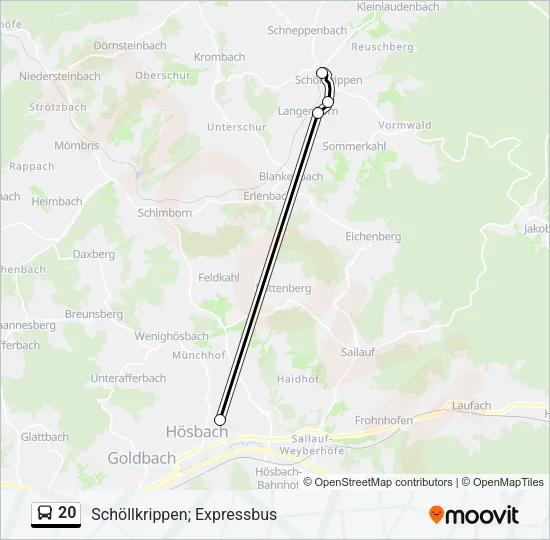 20 Bus Line Map