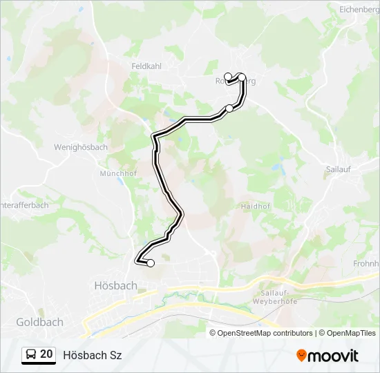 20 Bus Line Map